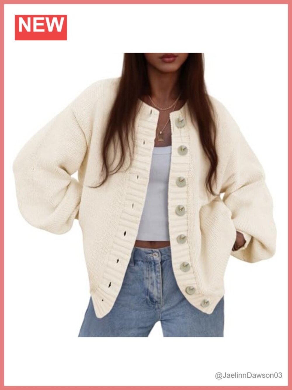 Women's Chunky Ribbed Knit Button-Up Cardigan Sweater
